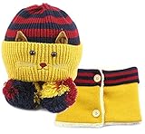 MissとMr　 ニット帽 ネックウォーマー セットマフラー ケープ スヌード ニット帽子ニットキャップ キッズ ベビーかわいい 秋 冬防寒ふわふわ 防寒 プレゼント ハロウィン コスチューム 子ども