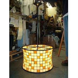 20 Inch W Hilton Barrel Pendant Ceiling Fixture by Meyda