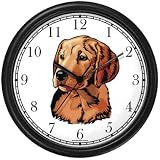 Golden Retriever Dog Wall Clock by WatchBuddy Timepieces (Slate Blue Frame)