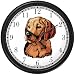 Golden Retriever Dog Wall Clock by WatchBuddy Timepieces (Black Frame)