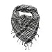 Trendy Plaid & Houndstooth Check Soft Square Scarf - Different Colors Available, White & Black Image #3