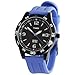 Timex Mens Date Window Black IP Stainless Steel Case Blue Rubber Strap Watch T2P137