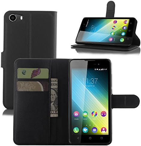 Wiko Lenny 2 Case, Zeeeda® Pu Leather Wallet Flip Stand Case Cover for Wiko Lenny 2 (Black)