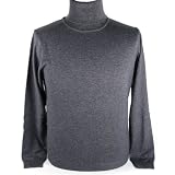 Royal Cashmere RC 904 Dolce Vita Uomo Dark Grey Folding Turtleneck Men's Sweater