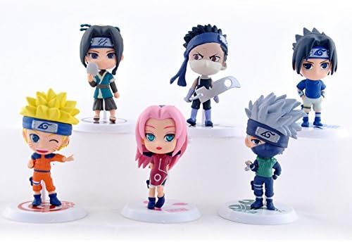 Naruto Figures 6pcs Set 2.5" PVC Shippuden Kakashi Haruno Sakura Toys Lot