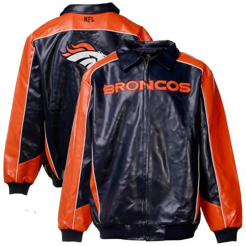 Denver Broncos Big & Tall Ultra Fan Faux Leather Jacket - XLT