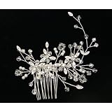 Austrian Crystal with Pearl Hair Comb Tiara F1316 for Weddings, Proms,... by 21 Bridal Accessories