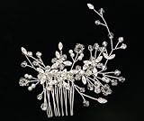 51hYOSIWpML. SL160  Austrian Crystal With Pearl Hair comb Tiara for Weddings, Proms, quinceanera or pageants F1316