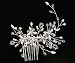 Austrian Crystal With Pearl Hair comb Tiara F1316 for Weddings, Proms, quinceanera or pageants