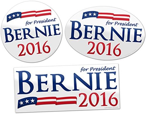 Bernie Sanders for President 2016 Bumper Stickers Super 3 Pack
