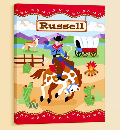 Ride Em’ Cowboy Canvas Kids Wall Art by olive kids