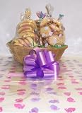 Gourmet Food : Scott's Cakes Small Bunnyville Cookie Basket with No Handle Bunny Hop Wrapping