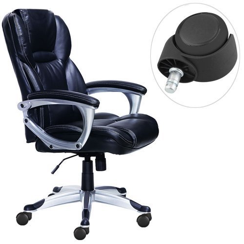 5 x Replacement Office Computer Chair Stem Swivel Castors Casters Wheels Black