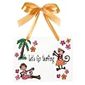 Jamie's Painting & Design Surfing Girl Monkey Plaque