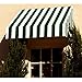 Awntech 5-Feet New Yorker Window/Entry Awning, 18-Inch Height by 36-Inch Diameter, Forest Green/White