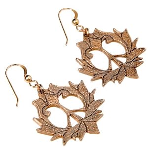 Peace Lotus Peace Bronze Earrings