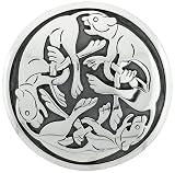 2 (50mm) Round Celtic Lion Pendant / Brooch-Pin