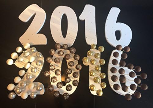 "2-0-1-6" Dessert &amp; Cake Pop Number Stand Holds 84