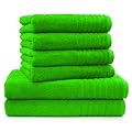 6 tlg. Handtuchset "Gallant" (gr�n) 2 Badet�cher 70 x 140 cm und 4 Handt�cher 50 x 100 cm - Qualit�t 565 g/m�, 100 % Baumwolle