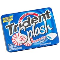 Trident Splash Gum, Peppermint Swirl, 9-Piece Packs (Pack of 20)