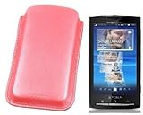 Lucrin - Case for Sony Ericsson Xperia X10 - Smooth Cow Leather - Red