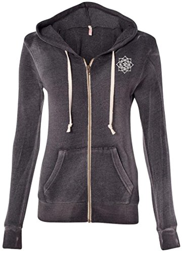 Yoga Clothing For You Ladies Lotus OM Angel Fleece Full-Zip Hoodie