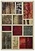 Anti-Bacterial Rubber Back AREA RUGS Non-Skid/Slip 3x5 Floor Rug | Contemporary Frame Boxes Indoor/Outdoor Thin Low Profile Living Room Kitchen Hallways Home Decorative Traditional Rug