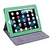 HDE Leather Folio Case and Stand with Magnetic Cover for 1st Generation iPad (Green Cartoon)
