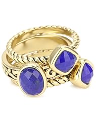 Barse "Glisten" Bronze Lapis Stack Ring