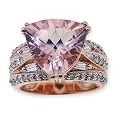 Gold-Exotic: 14K Morganite and Diamond Ring