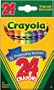 Binney & Smith Crayola(R) Standard Crayon Set, Tuck-Box, Assorted Colors, Box Of 24in.