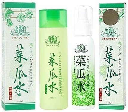 Kuan Yuan Lian Loofah Moist 2pcs, 200ml+100ml Skincare Toners NEW