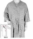 Mens Open Back Crossover Dome Hospital Housecoat