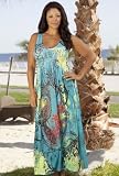 Aqua Dream Plus Size Tank Maxi Dress - Plus Size Swimwear Plus Size Swimsuits
