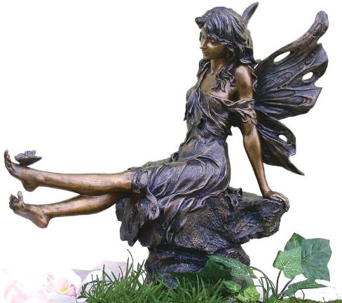 Sale - Fairy Playing w/ Butterfly - Indoor / Outdoor - Statue Sculpture