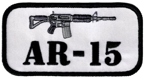AR-15 Embroidered Patch Iron-On 2nd Amendment Gun Carbine Assault Rifle Emblem