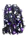 Purple and Silver Bats - 15ft. BLACK Halloween Garland