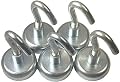 5 Neodymium Hook Magnets - Each Holds up to 25 Pounds