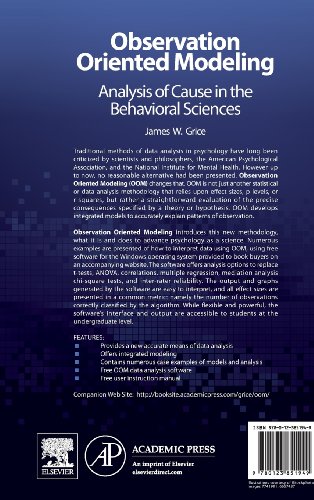 Observation Oriented Modeling: Analysis of Cause in the Behavioral Sciences (Elsevier Science & Technology Books)