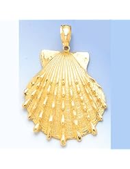 Gold Nautical Charm Pendant Lions Paw Shell (2of6)