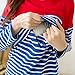 Bearsland Women's Striped Breastfeeding Shirts Maternity Nursing Tops