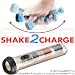 FreeLogix - Shake 2 Charge Kinetic Motion Faraday LED Torch - Clear (No batteries needed!)