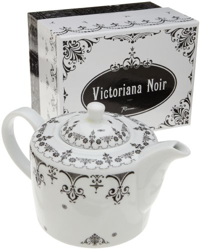 Rosanna Victoriana Noir 12-Ounce Mugs, Set of 4