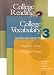 Books : College Reading 3 + College Vocabulary 3 (Houghton Mifflin English for Academic Success Series)