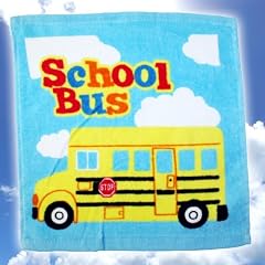 【SchoolBus】【5枚で1050円】新作・使いやすい大きさ・プリントデザイン・ハンドタオル・ふんわり・スポーツに海にプールにお風呂に・使い心地満点!