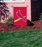 ST. LOUIS CARDINALS OFFICIAL LOGO GARDEN FLAG + STAND