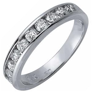 0.10Ct Diamond Waterway Ladies Wedding Band