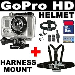 GoPro HD Helmet HERO High-Definition Waterproof Digital Camera + GoPro Chest Mount Harness + SD 8GB Memory Card
