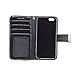 iPhone 6S Case/iPhone 6 Case, IZENGATE [Classic Series] Wallet Case Premium PU Leather Flip Cover Folio with Stand for Apple iPhone 6 (2014) / Apple iPhone 6S (2015) (Black)
