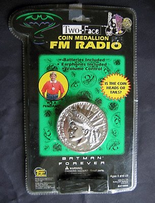  Batman Forever Two-Face Coin Medallion FM Radio Pendant